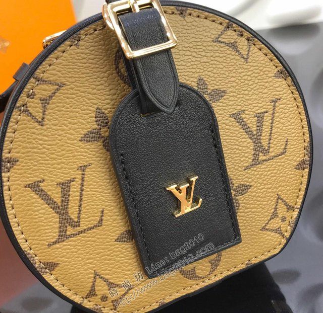 路易威登女包 M68276 黃花 頂級原單 Mini Boite Chapeau手袋 LV圓餅包 LV斜跨女包  ydh2922